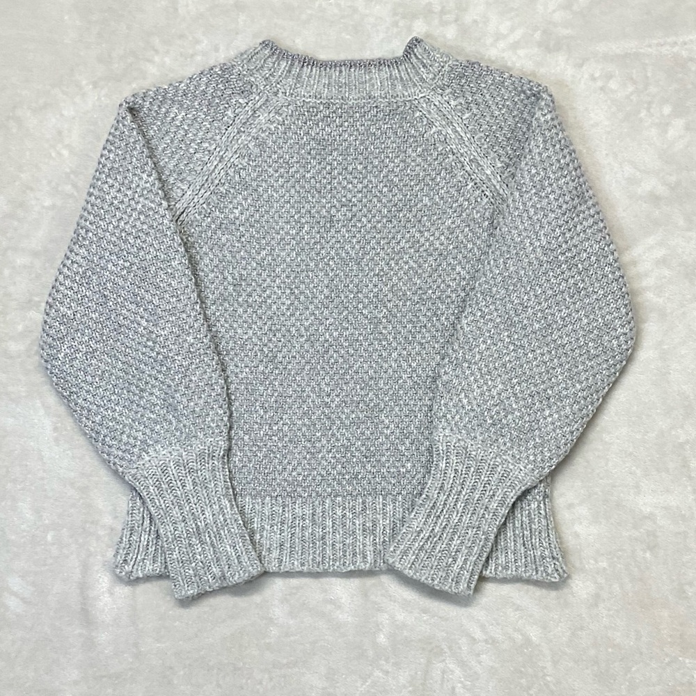 Veronica Beard Mirnie Gray V-Neck Alpaca Sweater Womens L - Picture 6 of 10